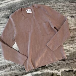 Figs Ribbed Knit Pocket Crewneck Sweater
Size Large